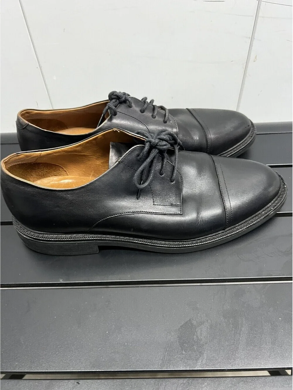 Polo Ralph Lauren Men’s Ashe Derby Leather Oxford Dress Formal Shoes  Size 12